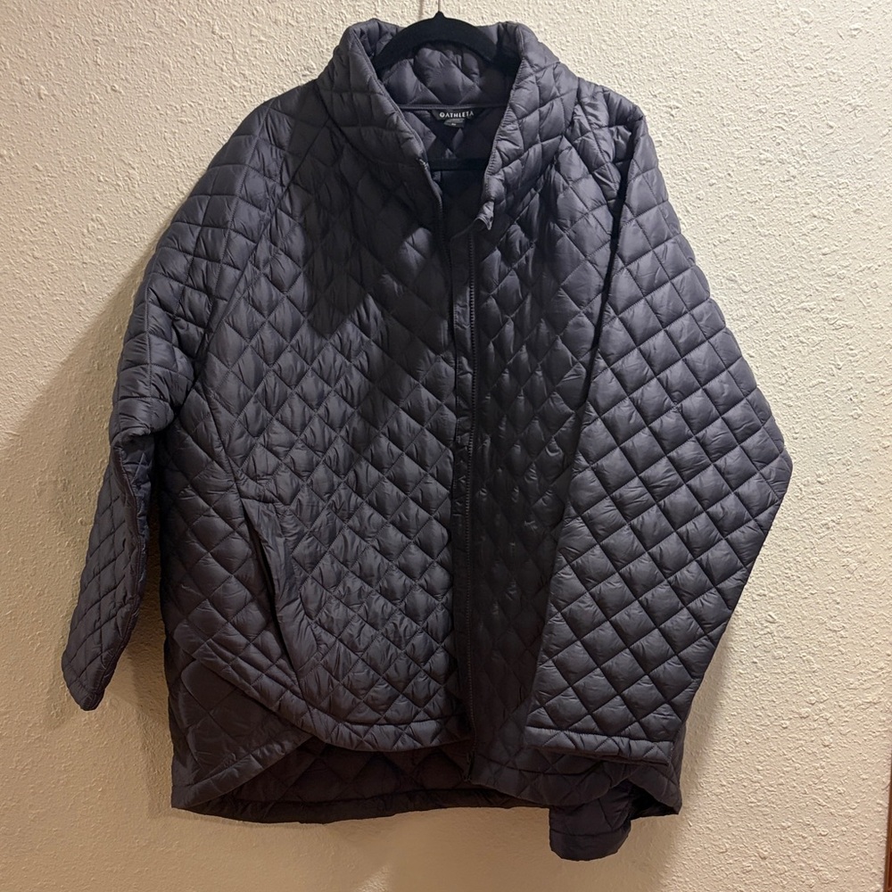 Athleta whisper featherless Quilted dusk violet Jacket 3X
